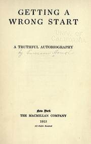Cover of: Getting a wrong start by Emerson Hough, Emerson Hough