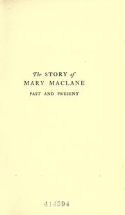 Cover of: The story of Mary MacLane by Mary MacLane