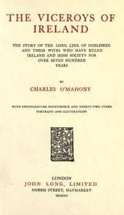 Cover of: The viceroys of Ireland by O'Mahony, Charles K.