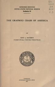 Cover of: ... The grapsoid crabs of America by Mary Jane Rathbun
