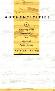 Cover of: Authenticities by Peter Kivy, Peter Kivy