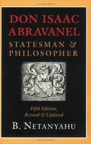 Cover of: Don Isaac Abravanel, statesman & philosopher by B. Netanyahu
