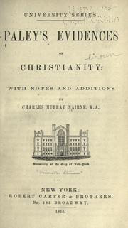 Cover of: Paley's evidences of Christianity. by William Paley