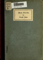 Cover of: Black branches: a book of poems and plays