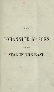 Cover of: A mirror for the Johannite Masons by Oliver, George