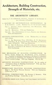 Cover of: Strength of materials