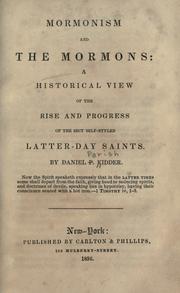 Mormonism and the Mormons by Daniel P. Kidder