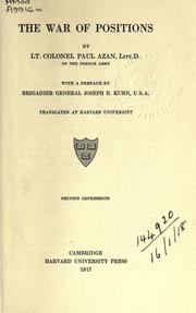 Cover of: The war of positions