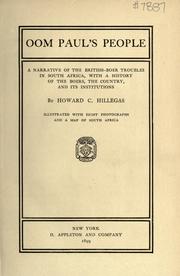 Cover of: Oom Paul's people: a narrative of the British-Boer troubles in South Africa, with a history of the Boers, the country, and its institutions