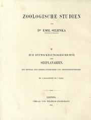 Cover of: Zoologische Studien