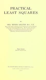 Cover of: Practical least squares by Ora Miner Leland, Ora Miner Leland