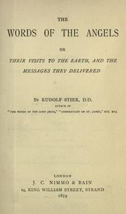 Cover of: The words of the angels by R. Stier
