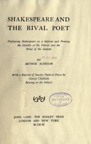 Shakespeare and the rival poet by Acheson, Arthur