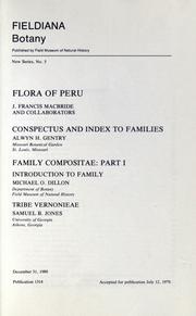 Cover of: Flora of Peru
