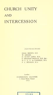 Cover of: Church unity and intercession