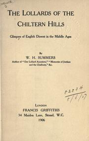 Cover of: The Lollards of the Chiltern Hills by Summers, W. H.