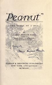 Cover of: "Peanut": the story of a boy