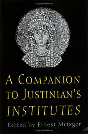 Cover of: A companion to Justinian's Institutes
