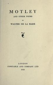 Cover of: Motley by Walter De la Mare
