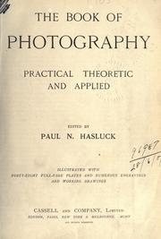 Cover of: The book of photography by Paul N. Hasluck