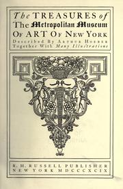 Cover of: The treasures of the Metropolitan Museum of Art of New York by Arthur Hoeber