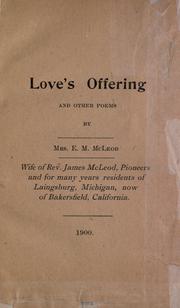 Cover of: Love's offering and other poems.