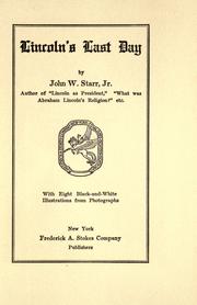 Cover of: Lincoln's last day