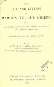 Cover of: The life and letters of Marcus Tullius Cicero by Cicero