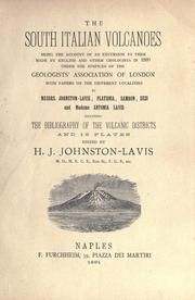 Cover of: The South Italian volcanoes: being the account of an excursion to them made by English and other geologists in 1889 under the auspices of the Geologists' Association of London