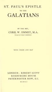 St. Paul's epistle to the Galatians by Cyril William Emmet