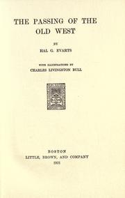 Cover of: The passing of the old West
