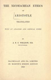 The Nicomachean ethics of Aristotle by Aristotle | Open Library