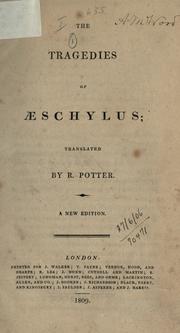 Cover of: Tragedies by Aeschylus