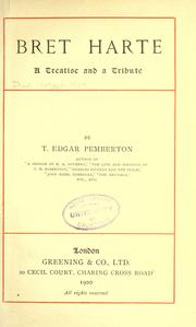 Bret Harte by Pemberton, T. Edgar