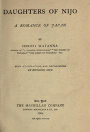 Cover of: Daughters of Nijo, a romance of Japan by Watanna, Onoto