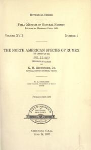 Cover of: The North American species of Rumex by K. H. Rechinger