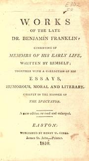 Cover of: Works of the late Dr. Benjamin Franklin by Benjamin Franklin, Benjamin Franklin