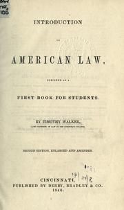 Cover of: Introduction to American law.