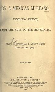 Cover of: On a Mexican mustang, through Texas, from the Gulf to the Rio Grande