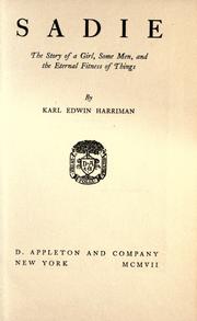 Cover of: Sadie by Karl Edwin Harriman