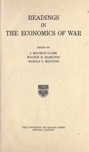 Cover of: Readings in the economics of war