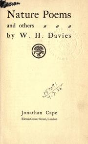 Cover of: Nature poems and others. by W. H. Davies