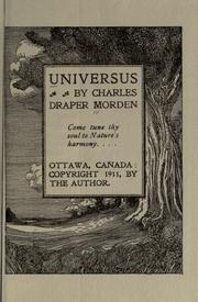 Cover of: Universus. by Charles Draper Morden