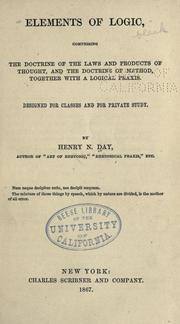 Cover of: Elements of logic by Henry Noble Day