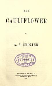 Cover of: cauliflower