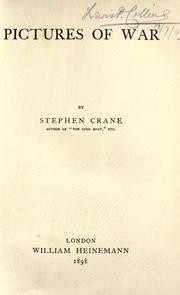 Cover of: Pictures of war. by Stephen Crane