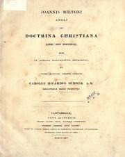 Cover of: Joannis Miltoni Angli De doctrina Christiana by John Milton