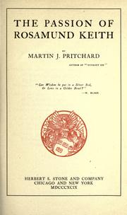 Cover of: The passion of Rosamund Keith
