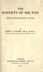 The sonnets of Milton