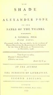 The shade of Alexander Pope on the banks of the Thames by Thomas James Mathias